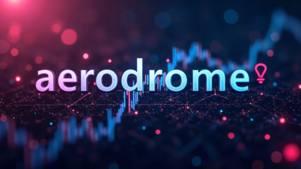 Photorealistic header: Aerodrome logo on neon blockchain backdrop, 81% DEX share of Coinbase tokenized stocks on Base