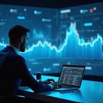 Photorealistic analyst at a newsroom desk with holographic charts showing altcoins surpassing Bitcoin in open interest.
