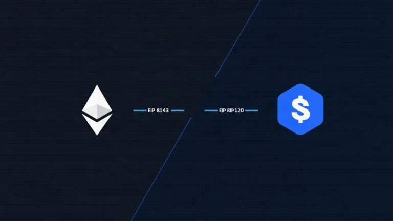 Split-screen Ethereum and Base logos showing distinct account abstraction flows (EIP-8141 vs EIP-8130).