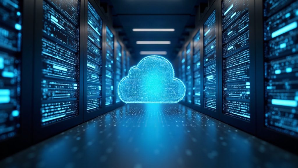 Data center with decentralized neural networks linking NEAR AI Cloud and OpenRouter, Claude Sonnet 5.5 and GLM 5.3 Flash.
