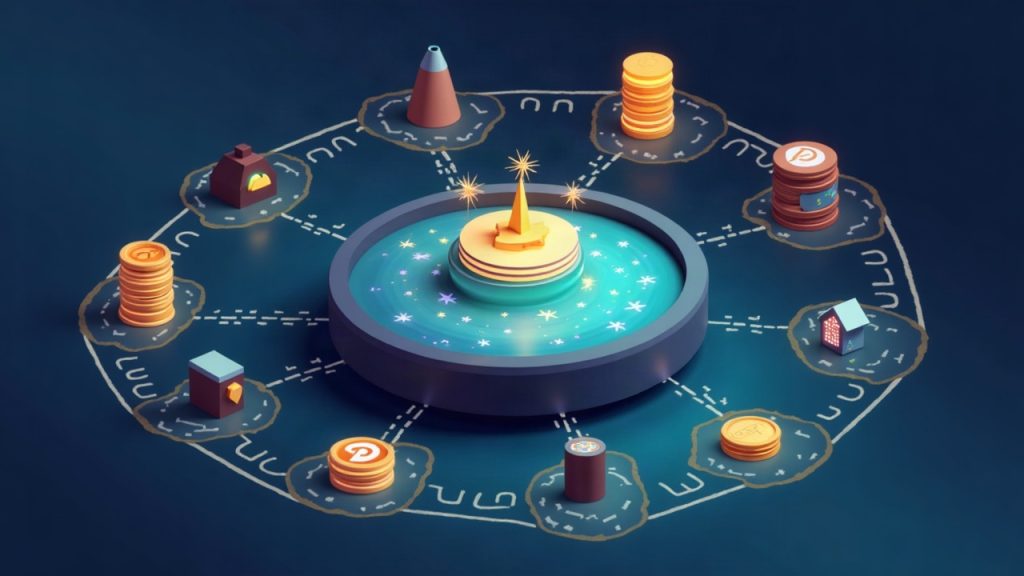 Centered liquidity graph with PancakeSwap and Robinhood Chain logos, newsroom-style header illustrating the U-USDG pool