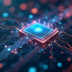 Photorealistic Ritual Chain node evolving into native precompiles, with glowing EVM++ symbols and on-chain AI networks.