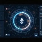 Photorealistic Ethereum validator hub with Sepolia glow, epoch 353.024, and gas-limit changes highlighting Glamsterdam.