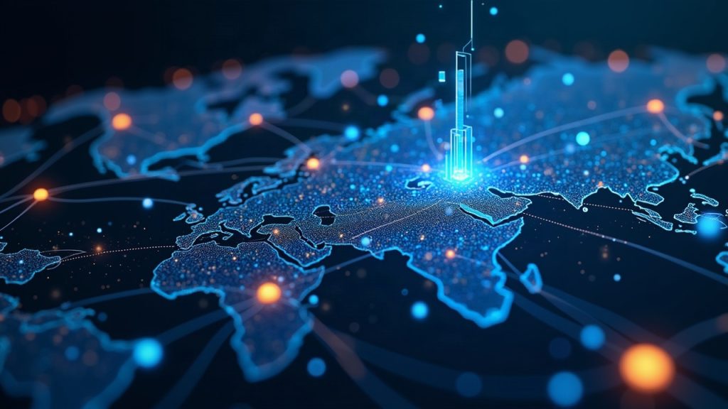 Photo-realistic header of a digital AI agent marketplace with glowing TEE enclaves and zk proofs on-chain.
