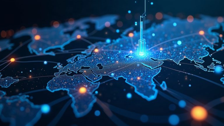 Photo-realistic header of a digital AI agent marketplace with glowing TEE enclaves and zk proofs on-chain.