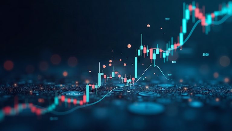 Photorealistic scene showing USDG tokens trading on Uniswap V3/V4 with rising liquidity chart and blockchain backdrop.