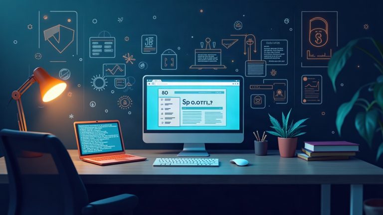 Photorealistic newsroom scene: browser with a malicious bookmark, fake CAPTCHA, and a JavaScript payload to steal tokens.