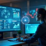 Holographic dashboard of tokenized assets with custody, issuer identity, and rights icons on a blockchain backdrop.