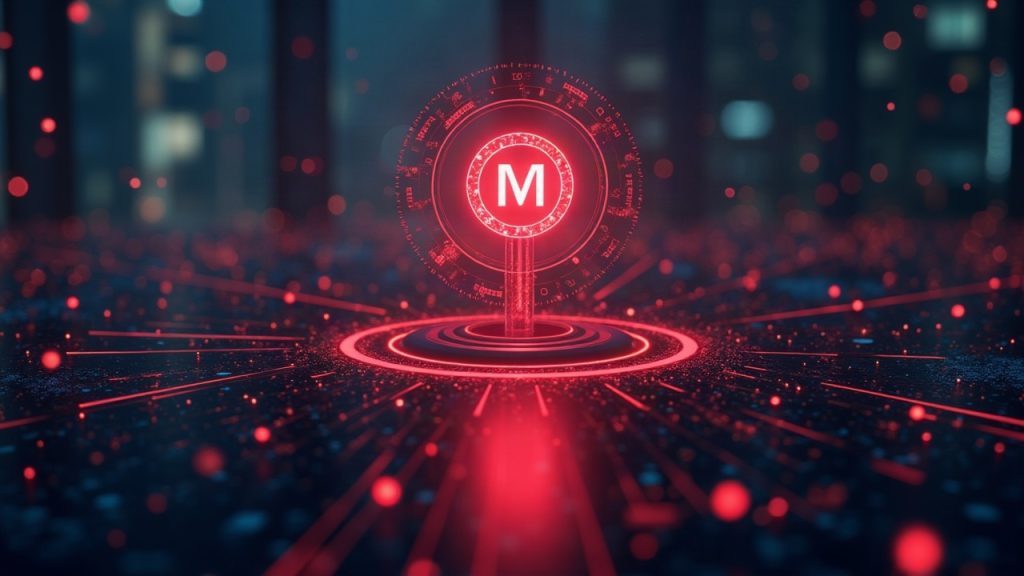 Photorealistic header: halted blockchain hub, red MoveVM alert, Initia emblem, glowing data streams, newsroom backdrop.
