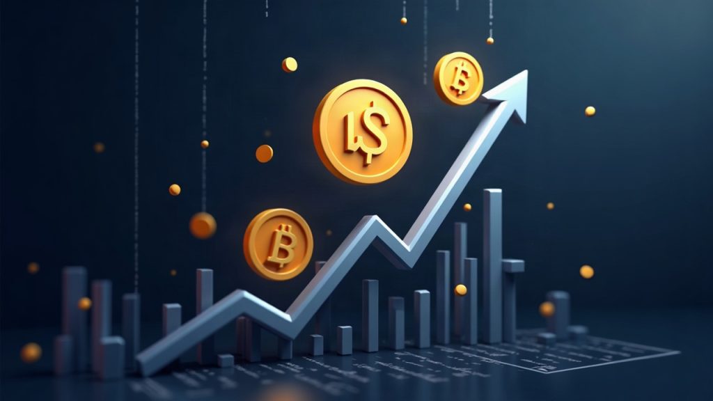 Photorealistic header showing USDY rising above USYC and BUIDL on a bond-market chart