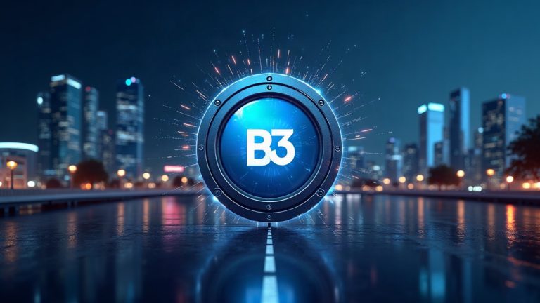 Photorealistic header featuring Sky Protocol vault icon, Moody's B3 badge, fintech skyline, and stablecoin visuals.