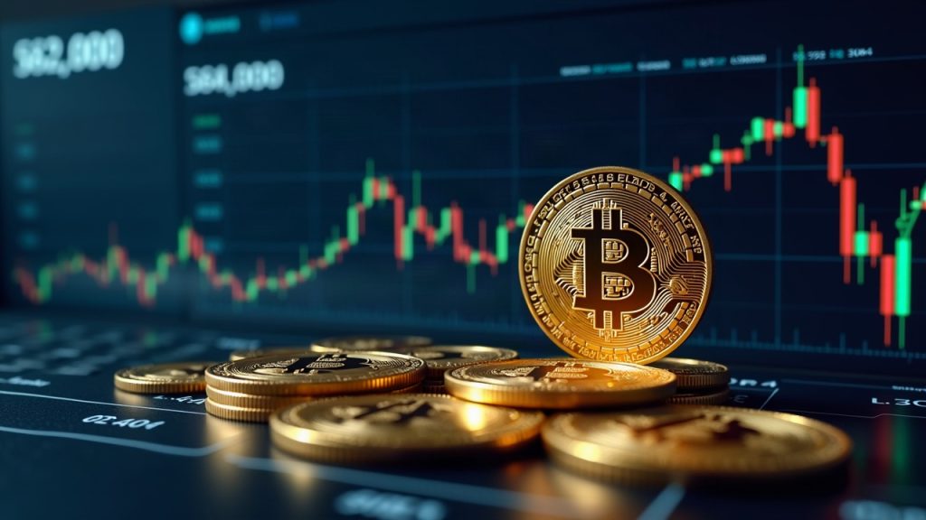 Photorealistic crypto treasury dashboard showing 43,000 BTC with weekly accumulation and an SEC filing overlay.