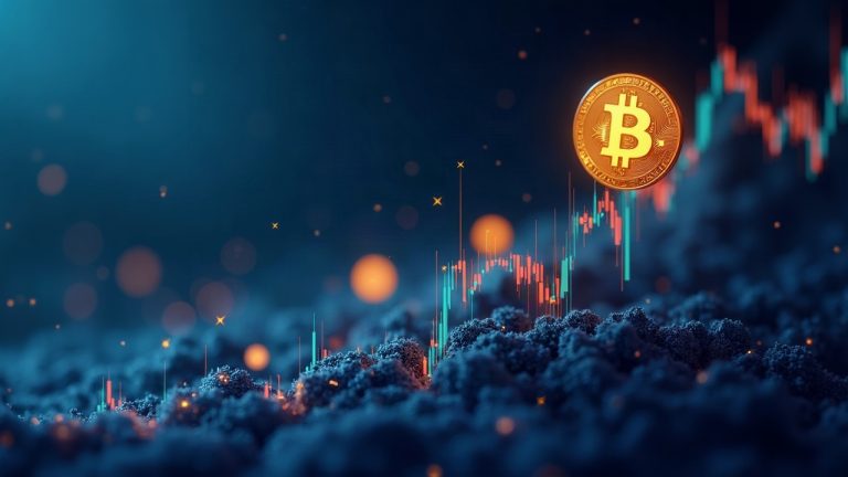 Photorealistic crypto header: TRX rising vs BTC with payments and stablecoins icons and data overlays.