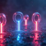 Photorealistic DeFi scene with Uniswap v4 hooks powering glowing liquidity pools and neon gauge slots for on-chain rewards.