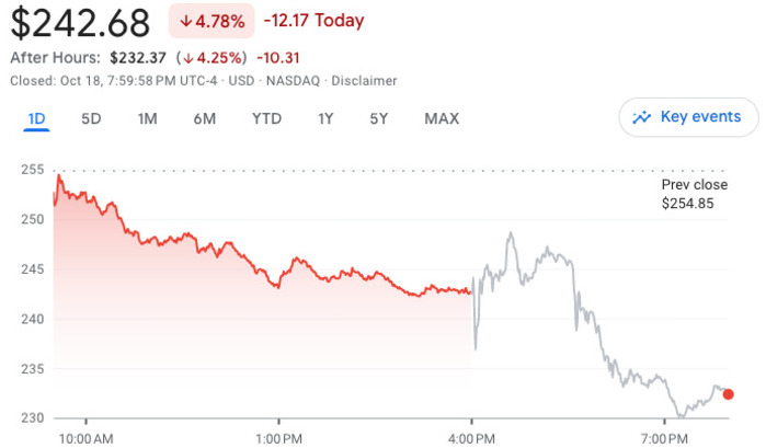 tesla shares