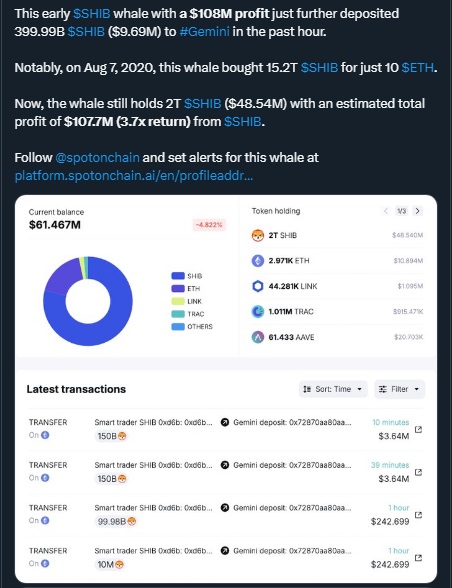 Tweet by spotonchain