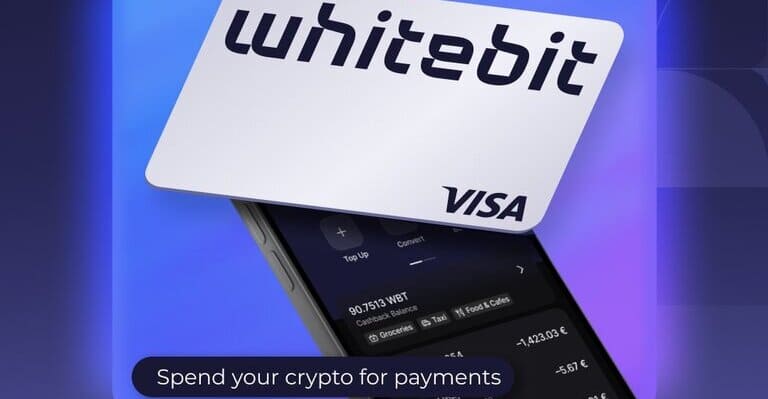 WhiteBit Launches Its Debit Card with VISA, Enabling Direct Cryptocurrency Payments and Cashback