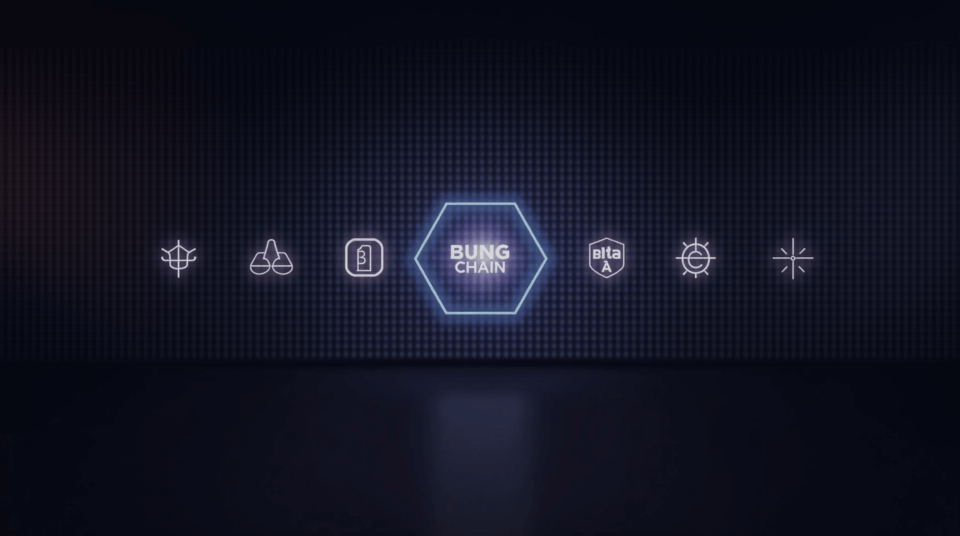 AI interface in a crypto news room, five strategy icons and the BNB Chain and ASTER logos in the background.