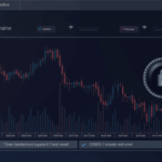 Realistic trading image with the AVAX logo, a descending red chart and token unlock icons.