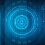 Analyst in a glass control room, holographic tokens over the Canton Network ledger, blue vault.
