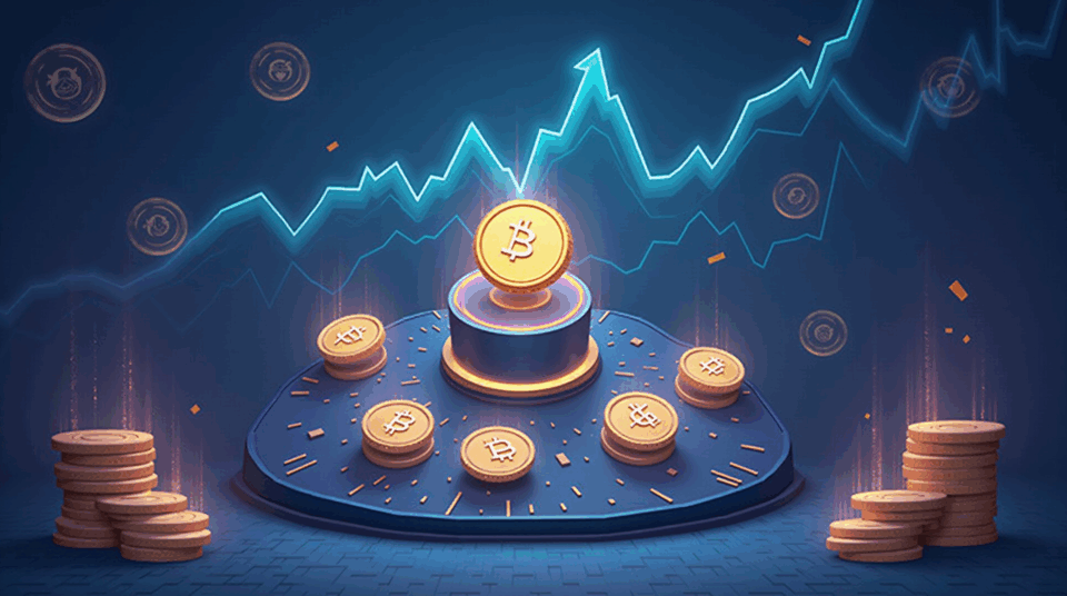 Photorealistic header with CFG and TROLL at the center, an upward chart, the Coinbase logo in the background and tokenized asset icons.
