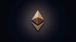 Central Ethereum logo with digital shield, 45-day clock, silhouettes of validators and decentralized network glow.
