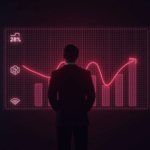 Photorealistic trader in the center, screen shows Fartcoin's 28% weekly drop and the Solana logo