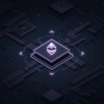 Ethereum validator in a data center, glowing blobs and the date December 2025, for Fusaka, rollups and PeerDAS.