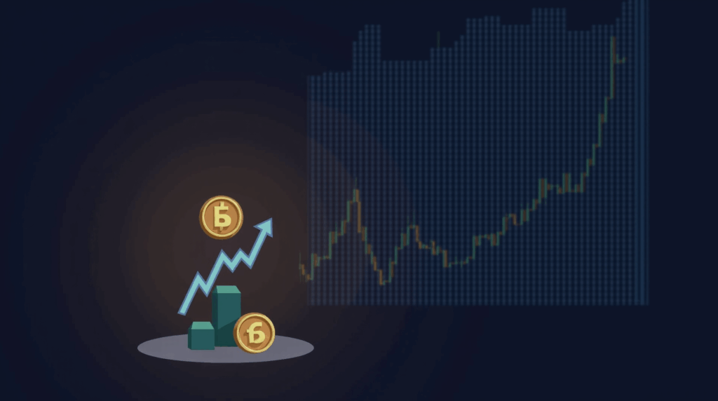 HBAR rising over bullish candles and volume bars, with an institutional custody image for crypto news.