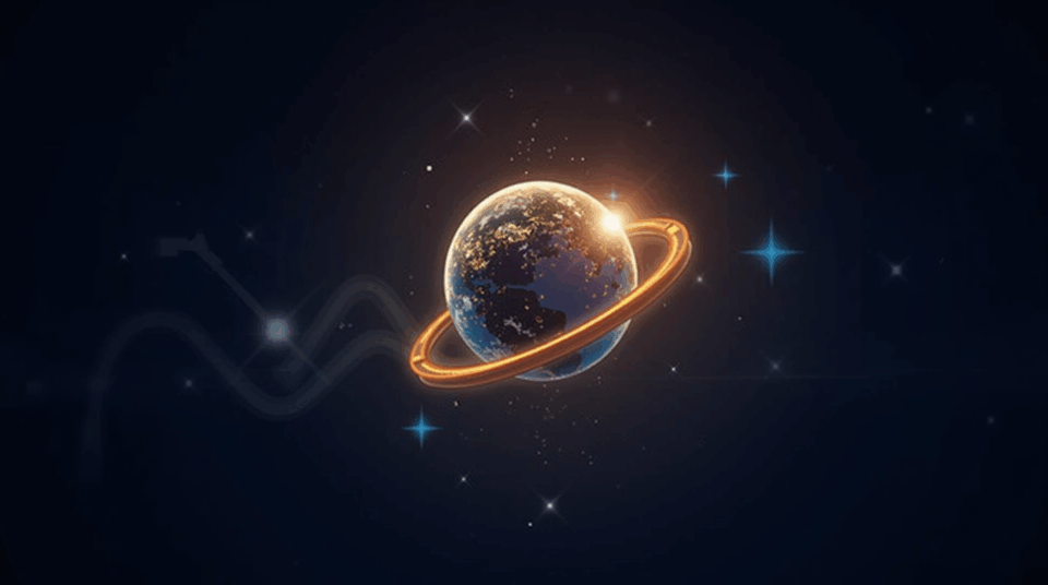 Shiny stablecoin token orbiting a globe, with holographic compliance seals and cross-border payment networks.