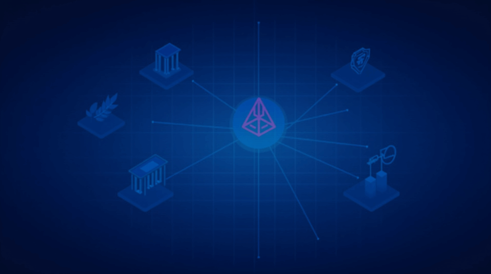 Photorealistic header with the Stellar logo on a blue network with banks, tokenized assets and ISO 20022