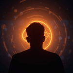 Silhouette of a tech founder over an illuminated TRX, symbolizing centralization vs decentralization in crypto.