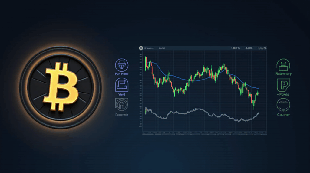 Photorealistic journalistic header with WLFI, ascending chart, BTC ~110k and PUMP; liquidity and governance icons.