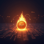 WLFI burned on blockchain with buyback arrows and voting chart of 99.8% across three networks.