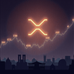 Photorealistic header of XRP, chart with 2.88 as resistance and 2.80 as support, institutional silhouettes and ETF signal.