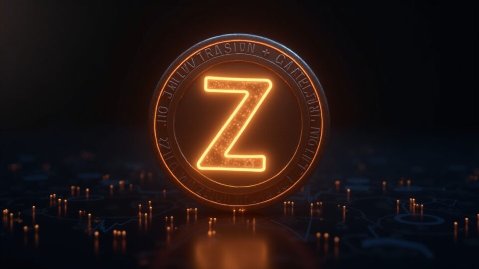 Zcash emblem with shielded transactions and rising cryptocurrency charts, highlighting privacy and an altcoins rally