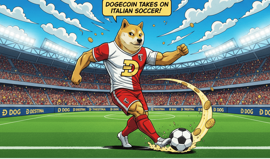 Dogecoin on soccer jerseys