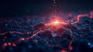 Digital custody hub connecting Fireblocks, Galaxy and Bakkt, with illuminated blockchains.