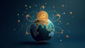 Photorealistic header: Solana globe with USDPT, Anchorage vault and Western Union logo; fast and secure remittances.