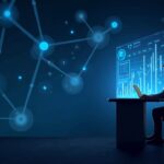 Trader at a sleek desk with holographic TVL charts and SUI logo amid blockchain nodes signaling liquidity and breakout.