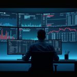 Wall Street trader in front of screens with 24/7 ETH trading, illustrating institutional FOMO