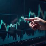 Photorealistic analyst points to a holographic Zcash chart with a rising wedge and high RSI, highlighting privacy and regulation.