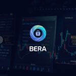 Photorealistic header with ARB, UDS and BERA logos in the center, market clock and chart with Bollinger bands.