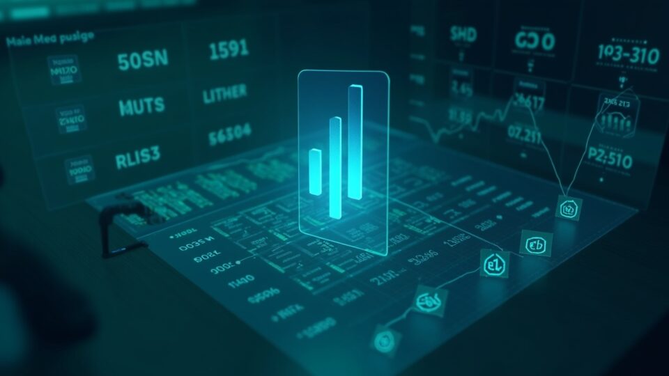 Central operator with holographic order books and reduced-fee banners, Hyperliquid logo in blue-green tones