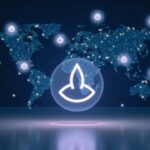 Central PUMP logo, with Spotlight orbiting and a Solana‑style network in the background, conveying crypto utility.