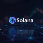 Realistic Solana logo on a trading desk, price chart with rebound, decentralized network, and a nod to Firedancer.