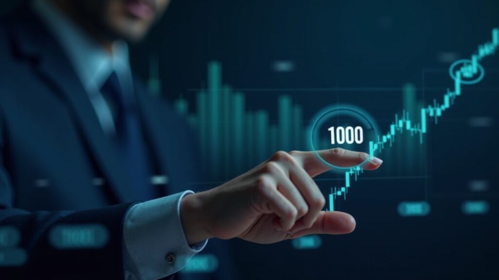 Serious analyst in front with Solana symbol and a downward chart breaking the 100 threshold, signaling risk for DeFi.