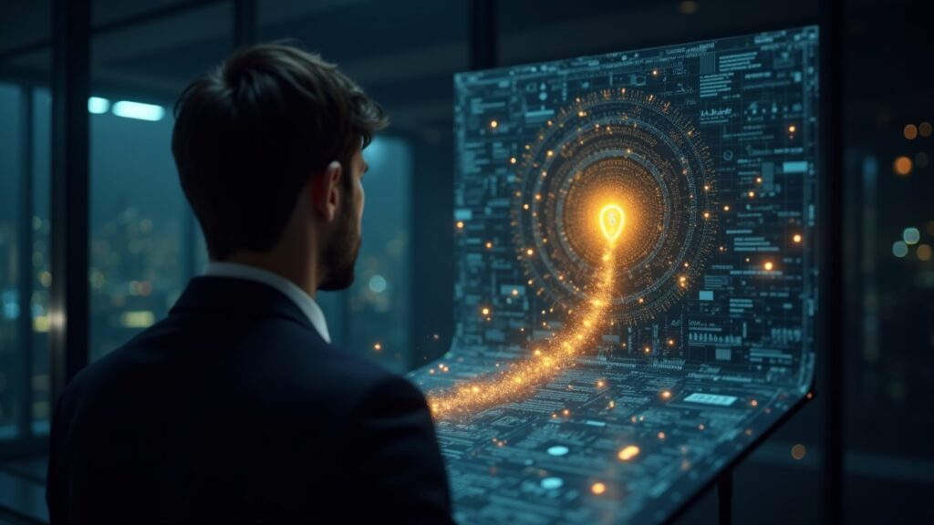 Treasury executive oversees tokenized collateral flowing into a distributed ledger, reflecting regulatory progress.