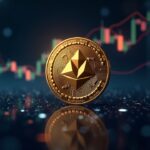 Centered TON coin with COCOON AI nodes and Telegram glow; subtle hint of a chart at 1,50.
