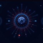 Crypto exchange dashboard with a central vault, Solana tokens, red alert glow, and funds moved to cold storage.
